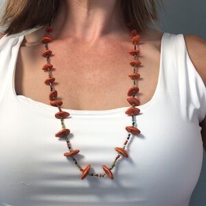 Single Strand Seed And Bead Vintage Necklace